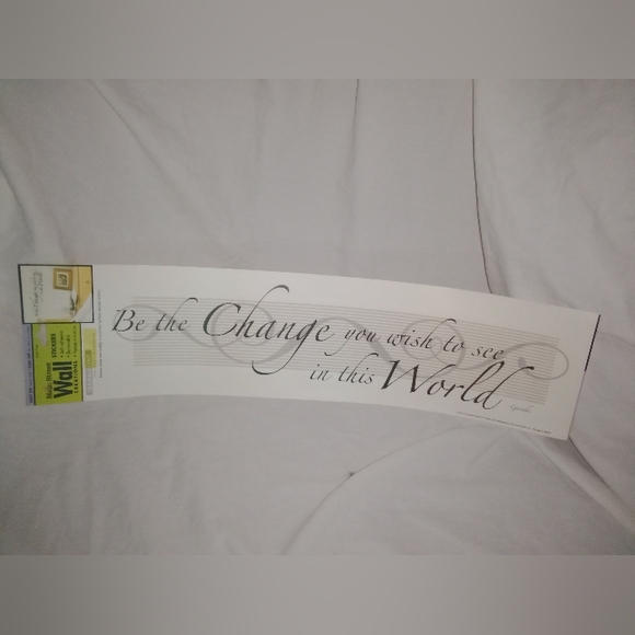 Be The Change Wall Decal Decor Removable 16" Long - Picture 1 of 5
